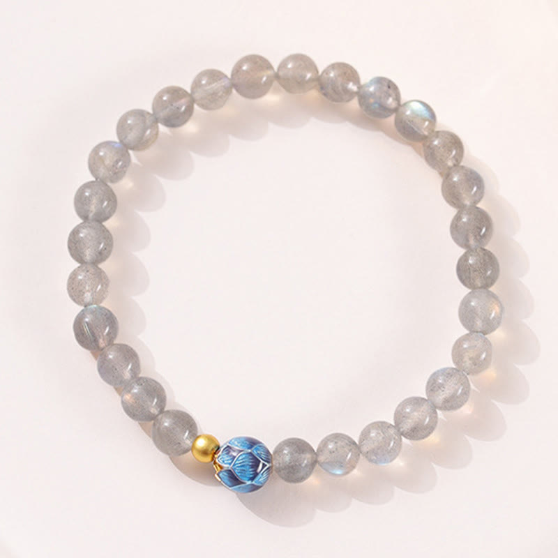 Nimara Ritual Natural Moonstone Lotus Love Charming Bracelet