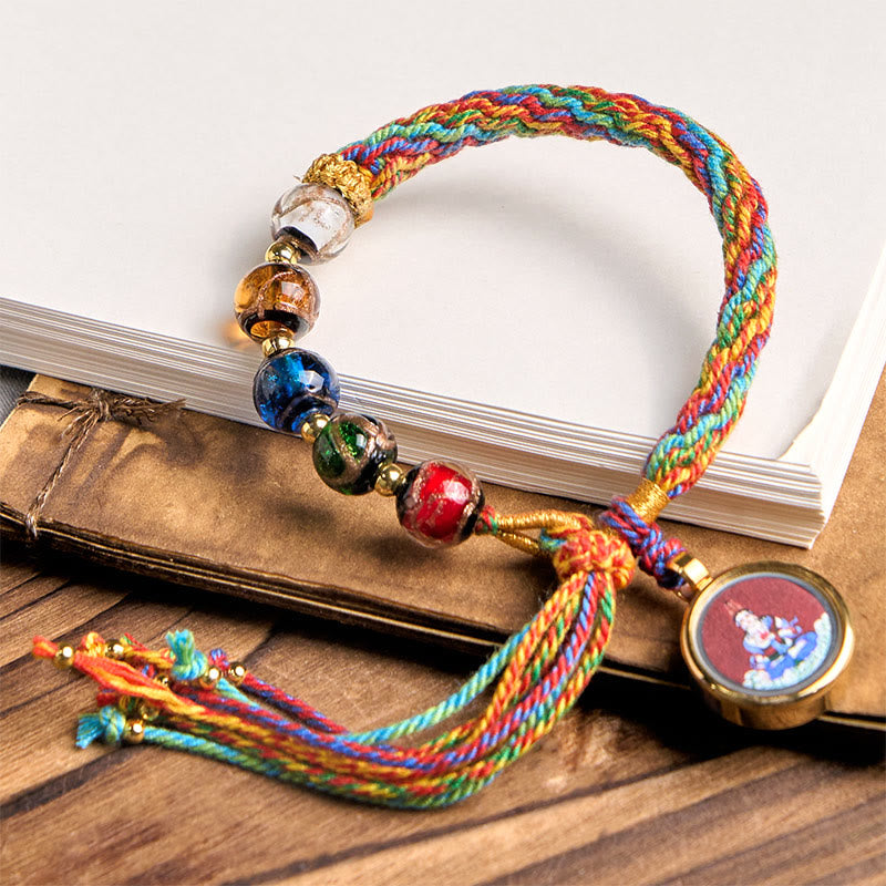 Nimara Ritual Thangka Chinese Zodiac Natal Buddha Cinnabar Blessing String Bracelet