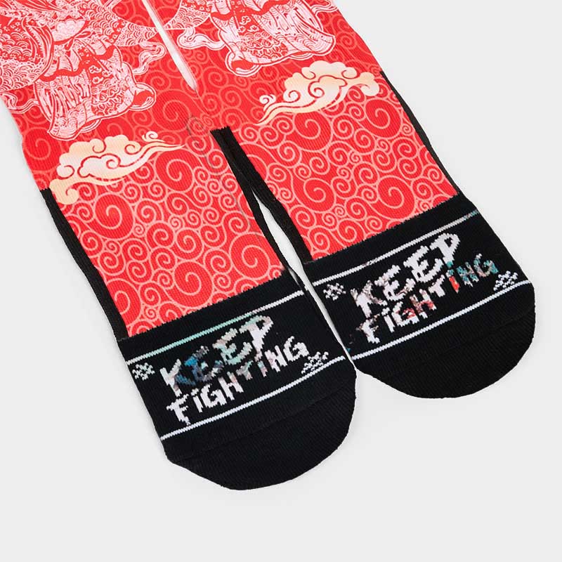 Nimara Ritual Casual God Of Wealth Auspicious Clouds Micro Crew Men Women Unisex Socks