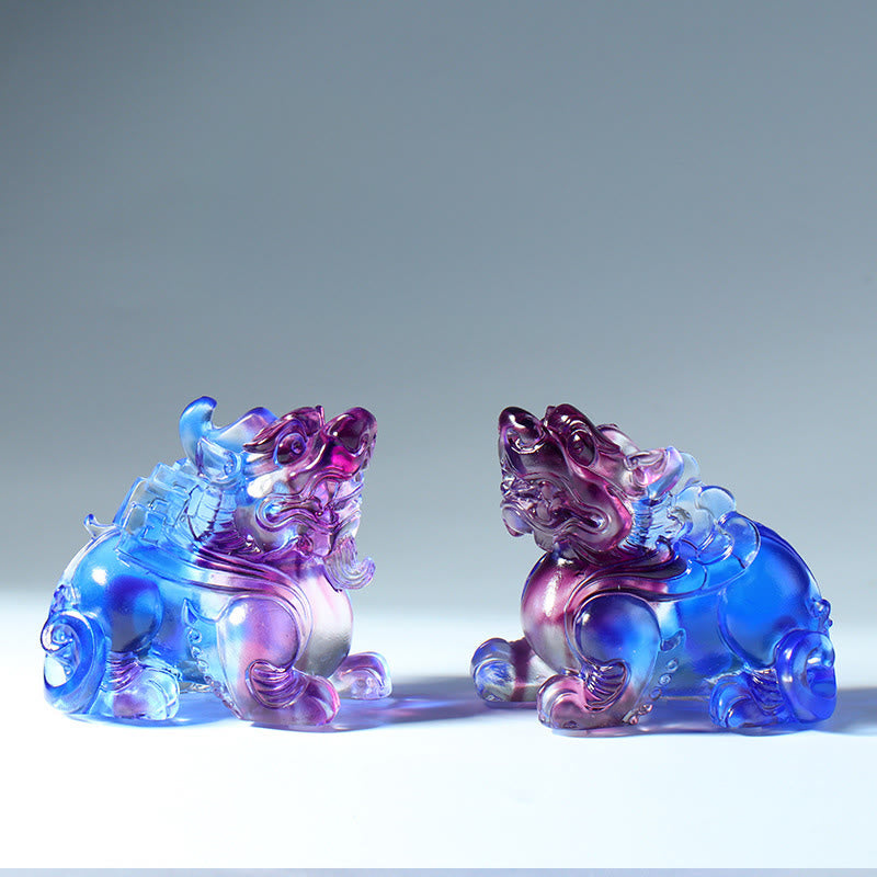 Nimara Ritual Liuli Crystal Pixiu Wealth Luck Home Decoration