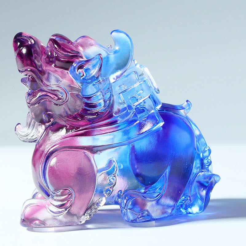 Nimara Ritual Liuli Crystal Pixiu Wealth Luck Home Decoration