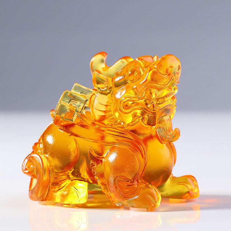 Nimara Ritual Liuli Crystal Pixiu Wealth Luck Home Decoration