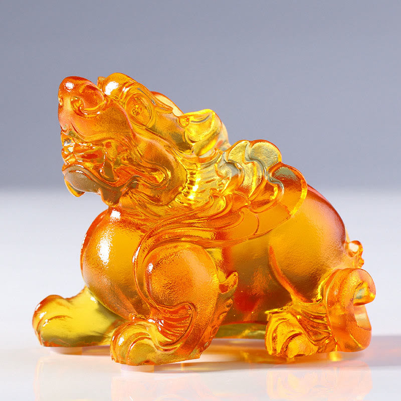 Nimara Ritual Liuli Crystal Pixiu Wealth Luck Home Decoration