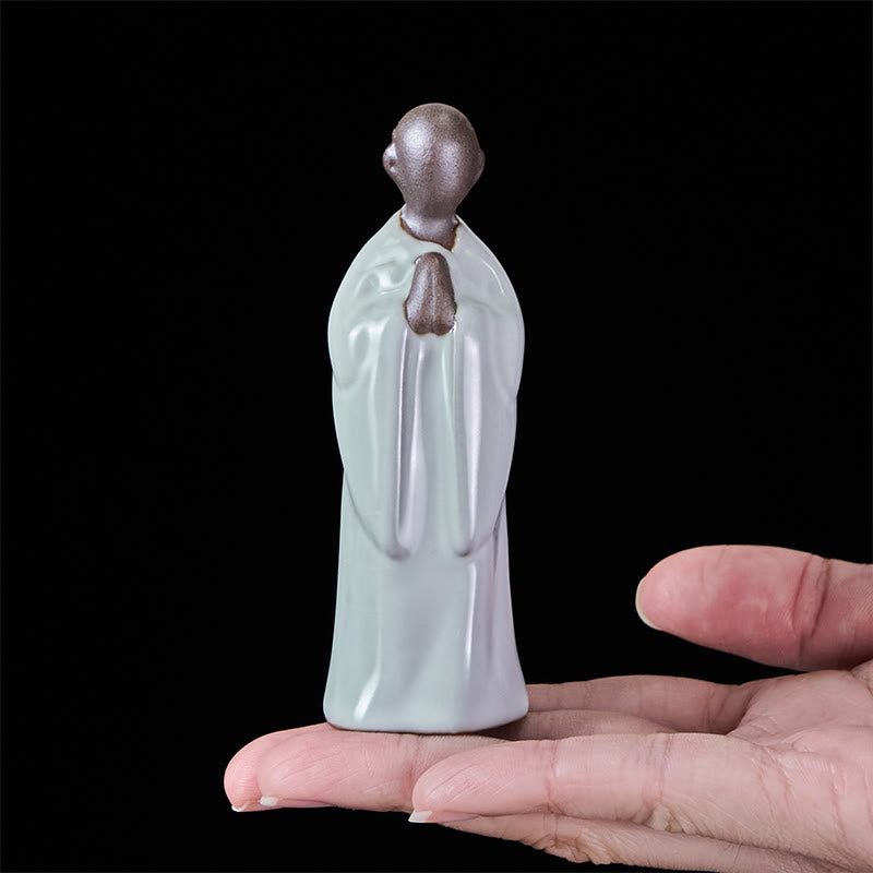 Nimara Ritual Meditation Monk Ceramic Statue Serenity Home Decoration