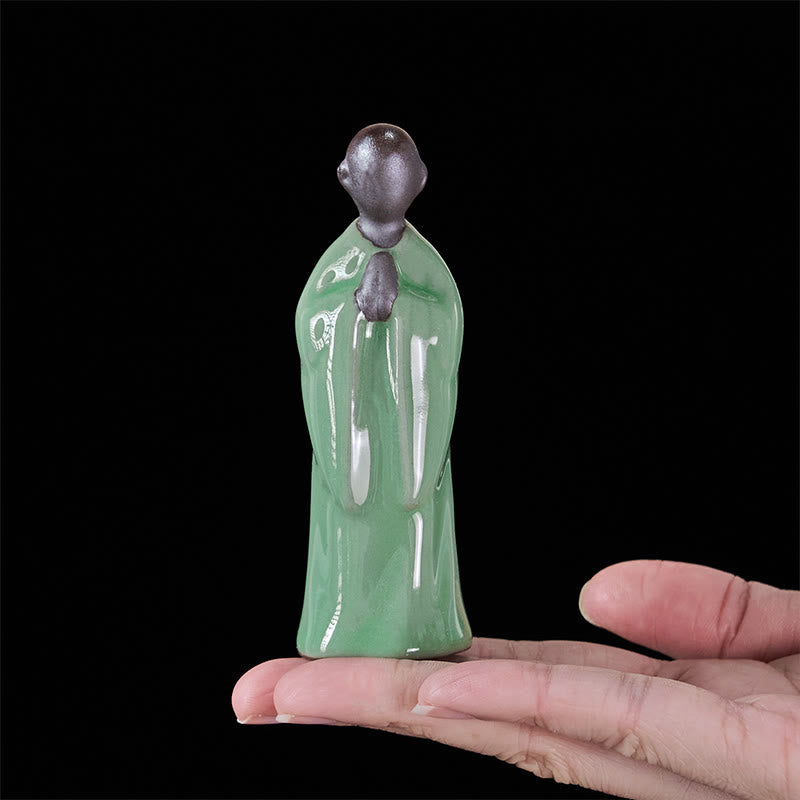 Nimara Ritual Meditation Monk Ceramic Statue Serenity Home Decoration