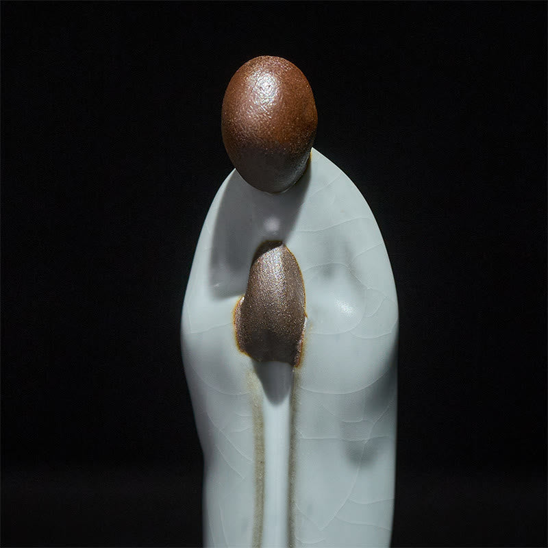 Nimara Ritual Meditation Monk Ceramic Statue Serenity Home Decoration