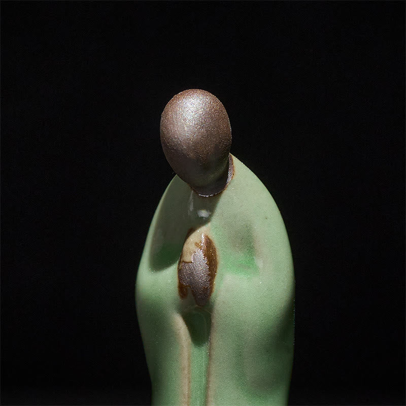 Nimara Ritual Meditation Monk Ceramic Statue Serenity Home Decoration