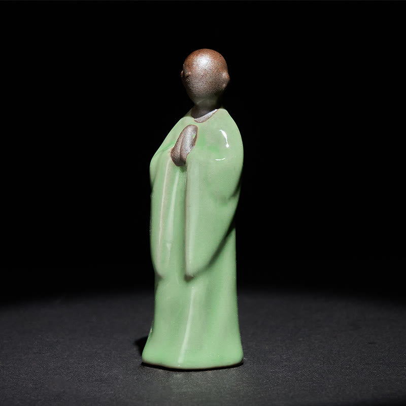 Nimara Ritual Meditation Monk Ceramic Statue Serenity Home Decoration