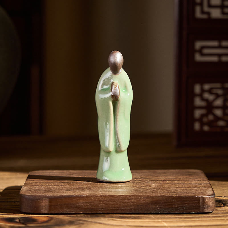 Nimara Ritual Meditation Monk Ceramic Statue Serenity Home Decoration