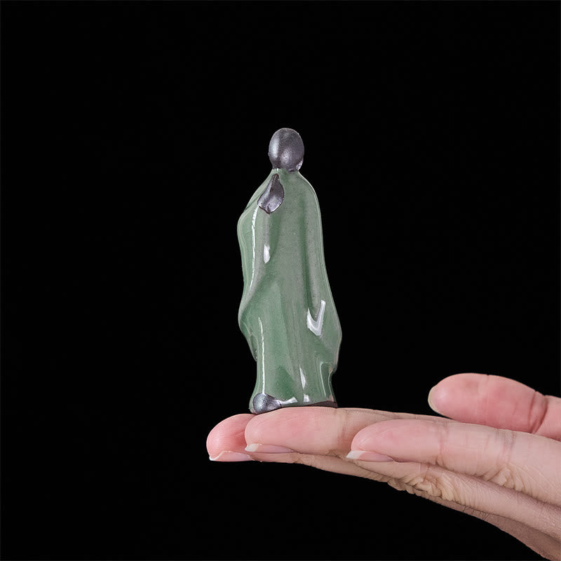 Nimara Ritual Meditation Monk Ceramic Statue Serenity Home Decoration