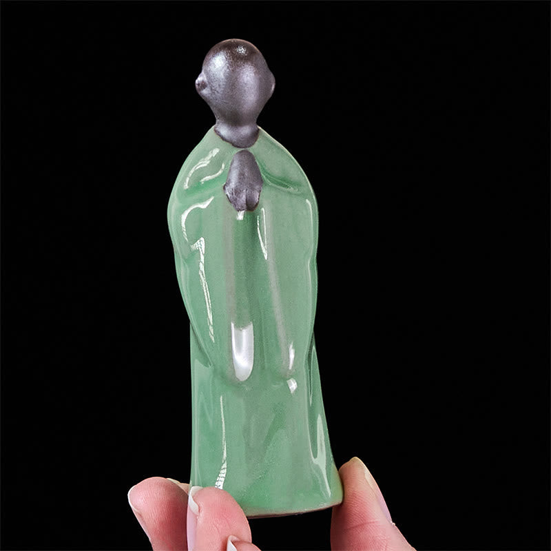 Nimara Ritual Meditation Monk Ceramic Statue Serenity Home Decoration