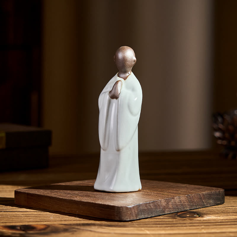 Nimara Ritual Meditation Monk Ceramic Statue Serenity Home Decoration