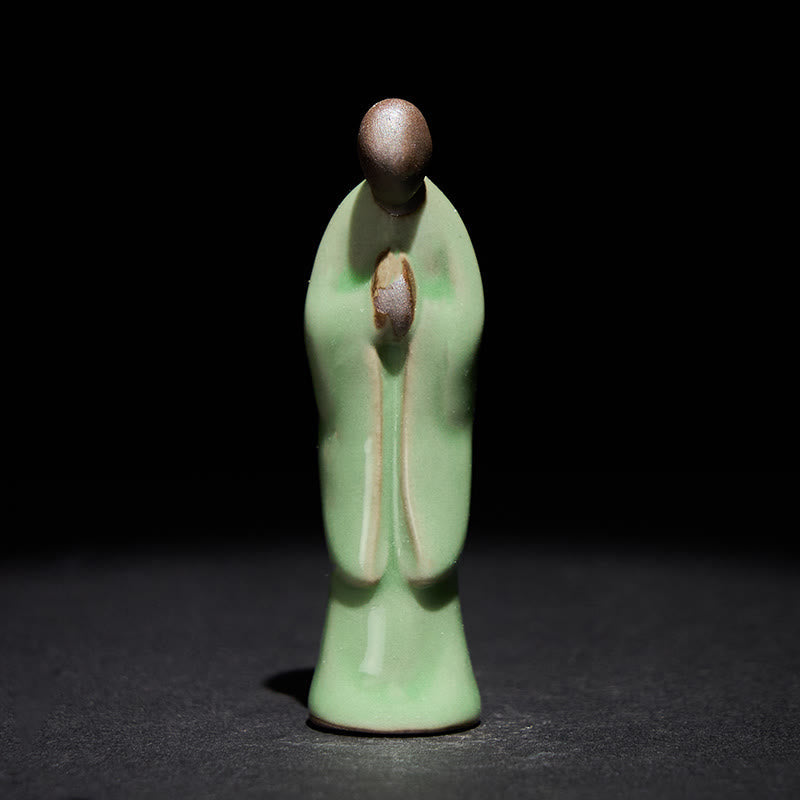 Nimara Ritual Meditation Monk Ceramic Statue Serenity Home Decoration