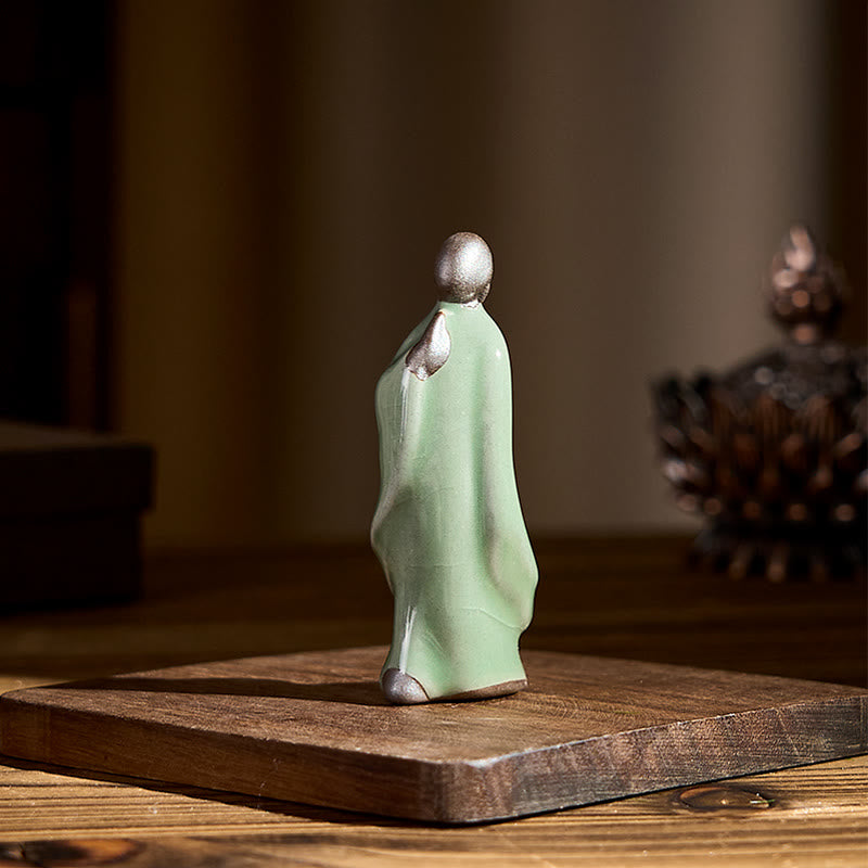 Nimara Ritual Meditation Monk Ceramic Statue Serenity Home Decoration