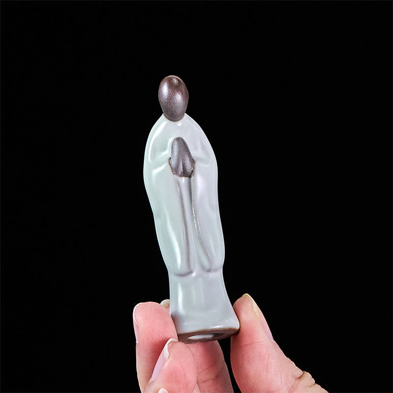 Nimara Ritual Meditation Monk Ceramic Statue Serenity Home Decoration