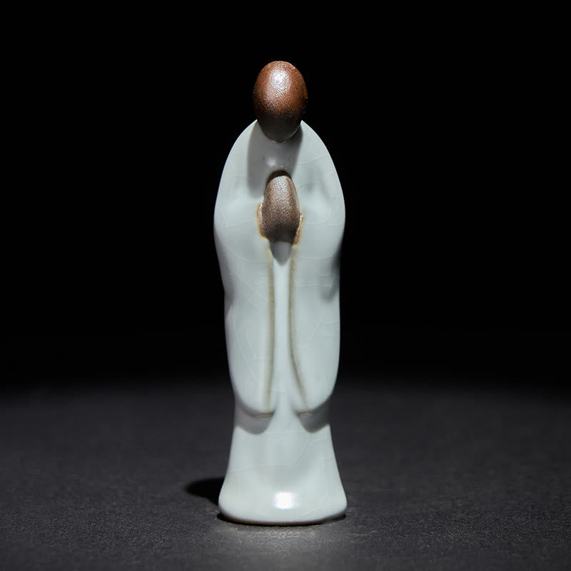 Nimara Ritual Meditation Monk Ceramic Statue Serenity Home Decoration