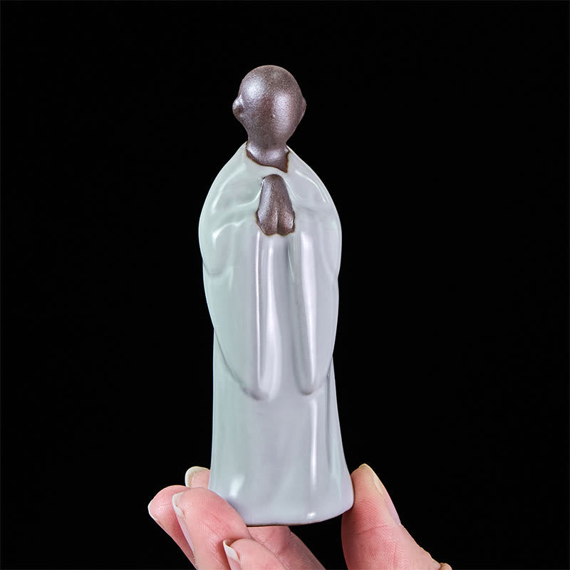 Nimara Ritual Meditation Monk Ceramic Statue Serenity Home Decoration