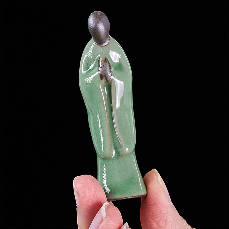 Nimara Ritual Meditation Monk Ceramic Statue Serenity Home Decoration