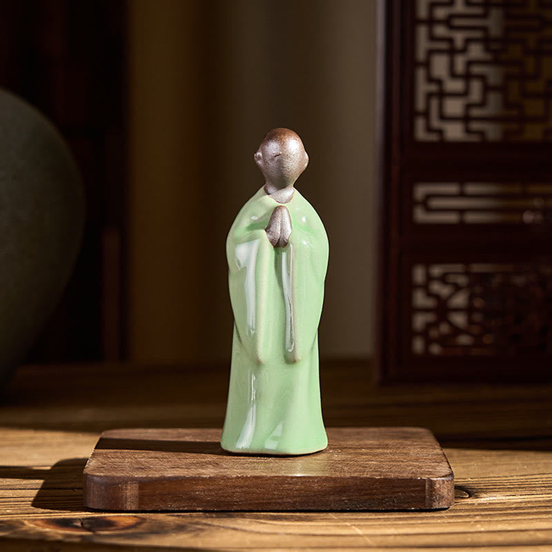 Nimara Ritual Meditation Monk Ceramic Statue Serenity Home Decoration