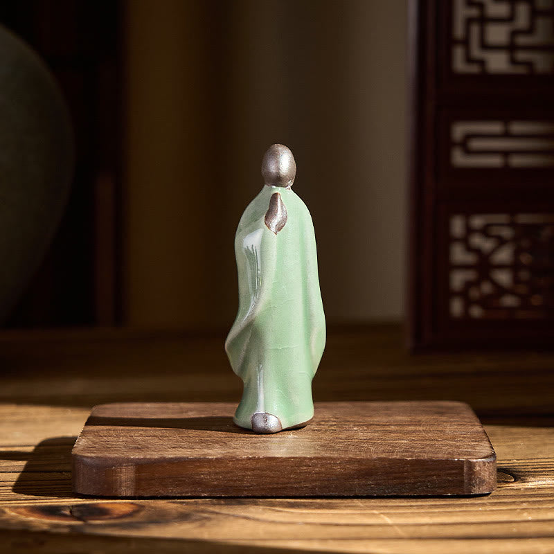 Nimara Ritual Meditation Monk Ceramic Statue Serenity Home Decoration