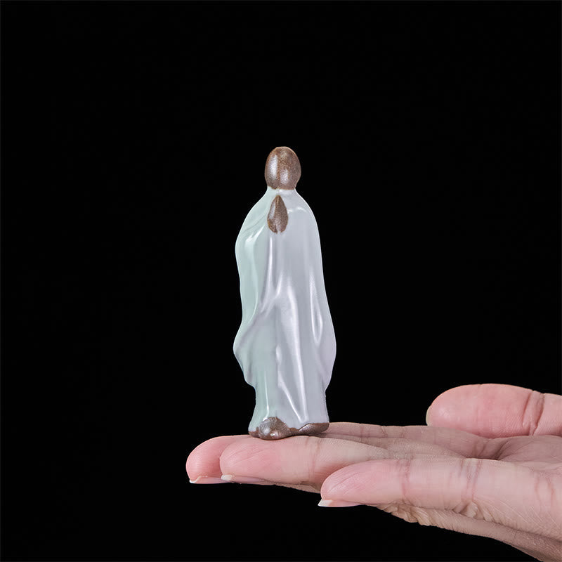 Nimara Ritual Meditation Monk Ceramic Statue Serenity Home Decoration