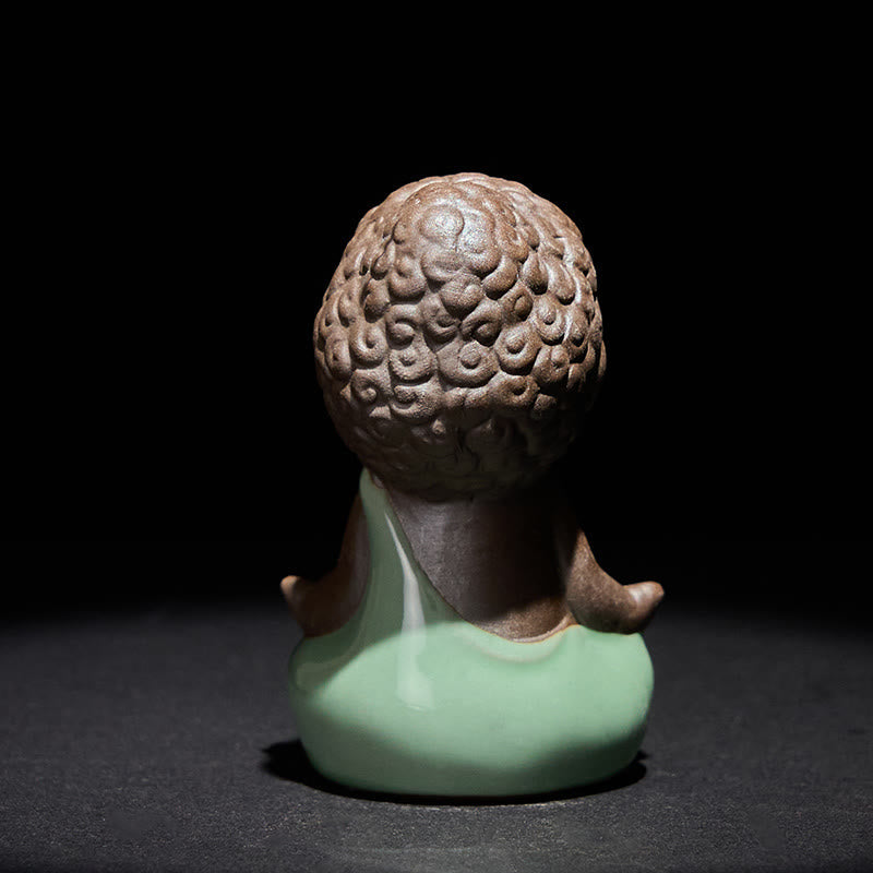 Nimara Ritual Prayer Meditation Resting Monk Ceramic Statue Serenity Home Decoration