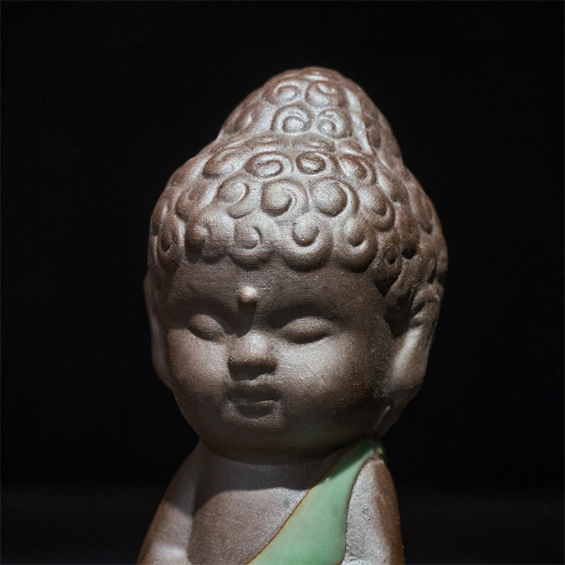 Nimara Ritual Prayer Meditation Resting Monk Ceramic Statue Serenity Home Decoration