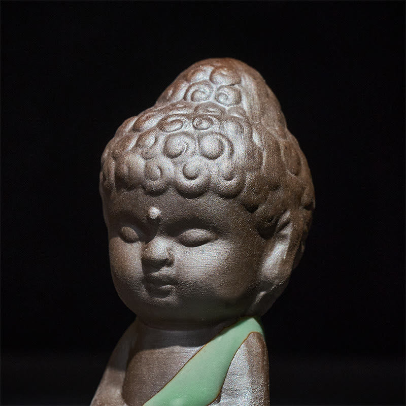 Nimara Ritual Prayer Meditation Resting Monk Ceramic Statue Serenity Home Decoration