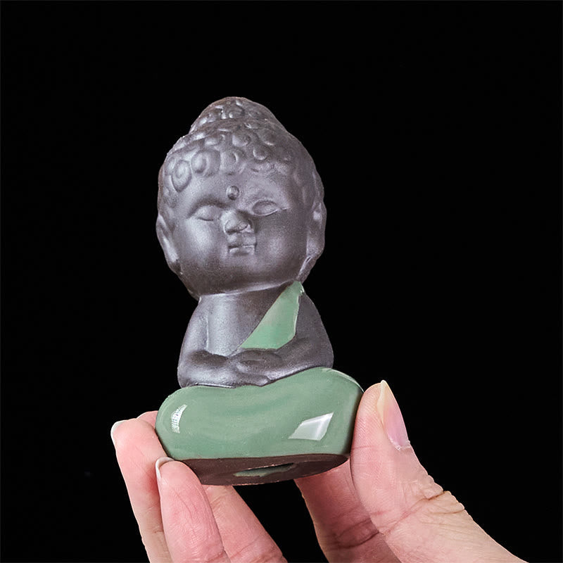Nimara Ritual Prayer Meditation Resting Monk Ceramic Statue Serenity Home Decoration