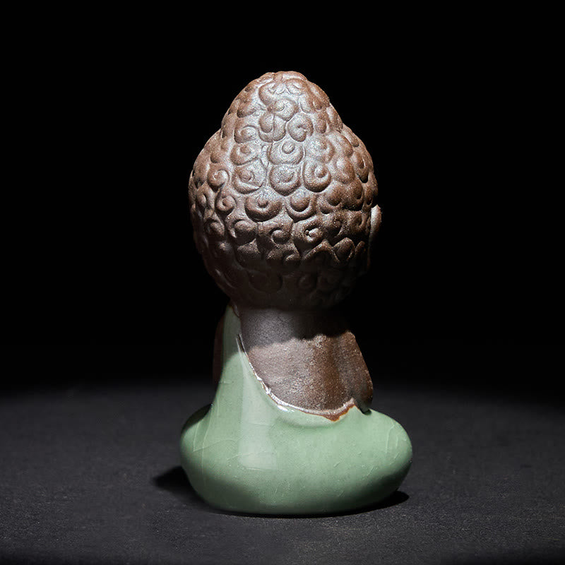 Nimara Ritual Prayer Meditation Resting Monk Ceramic Statue Serenity Home Decoration