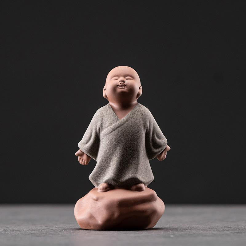 Nimara Ritual Looking Up Resting Monk Ceramic Statue Compassion Home Decoration
