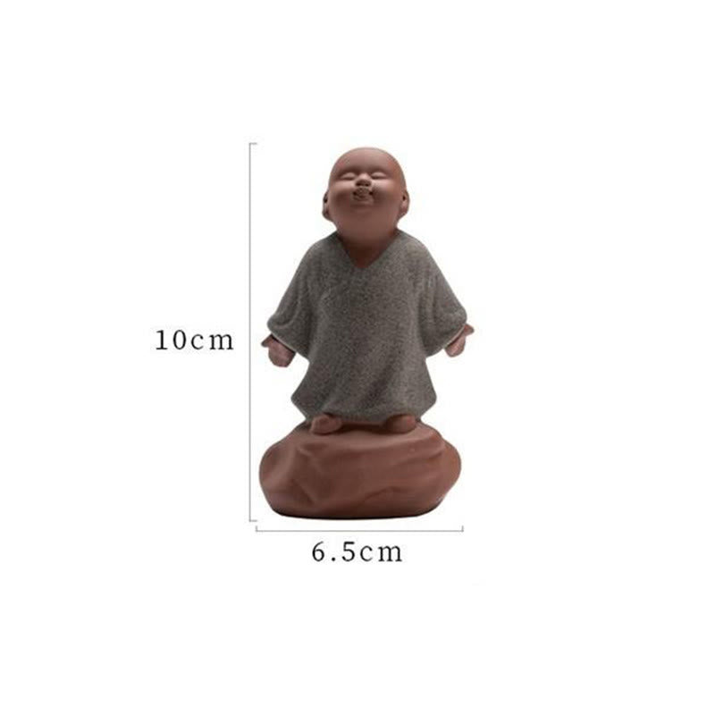 Nimara Ritual Looking Up Resting Monk Ceramic Statue Compassion Home Decoration