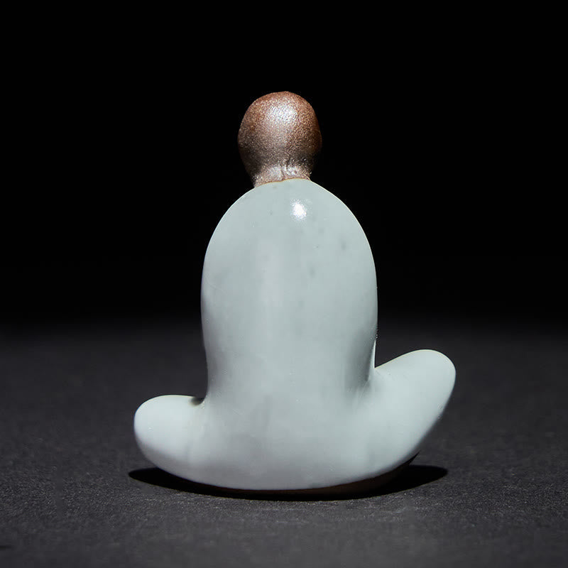 Nimara Ritual Small Formless Buddha Meditating Ceramic Statue Zen Home Decoration 4*2.5*5cm