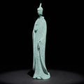 Nimara Ritual Meditation Buddha Standing Statue Sandstone Home Decoration 3.8*6.5*17cm