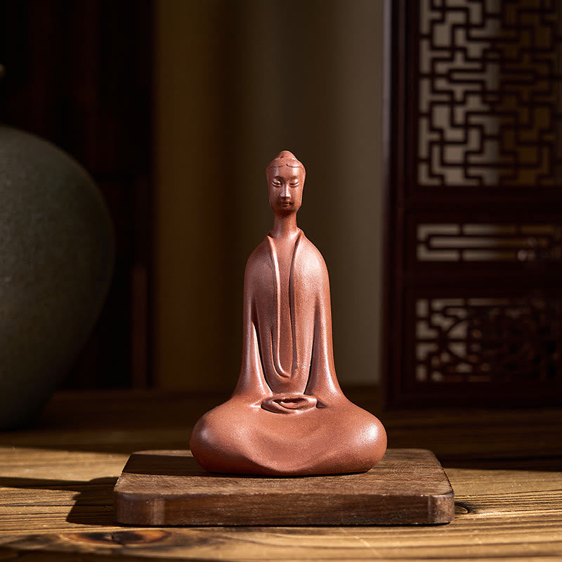 Nimara Ritual Formless Buddha Purple Clay Serenity Home Desk Decoration 5.7*9.6 cm