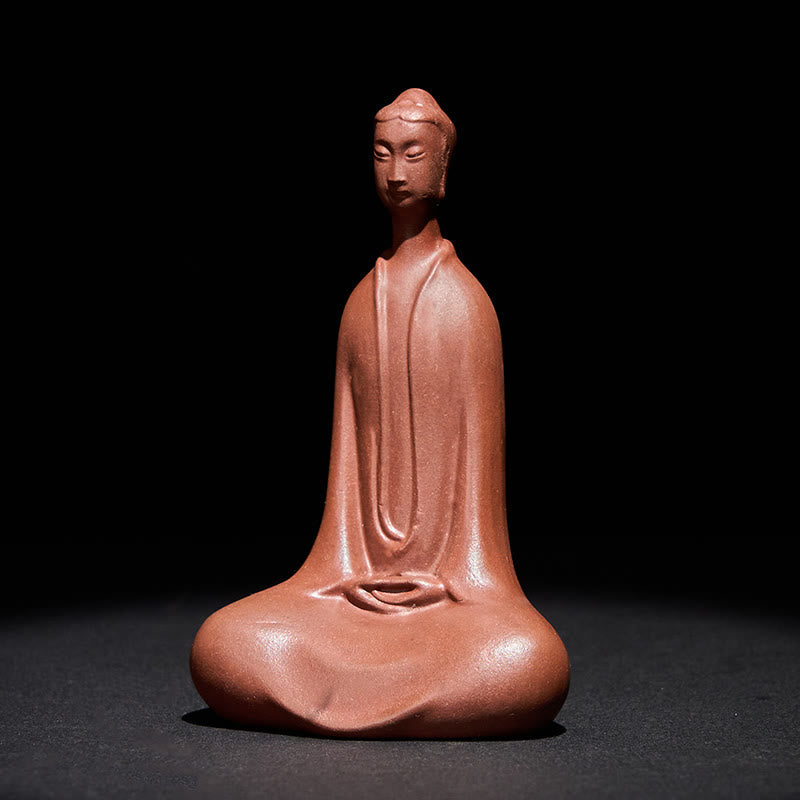 Nimara Ritual Formless Buddha Purple Clay Serenity Home Desk Decoration 5.7*9.6 cm