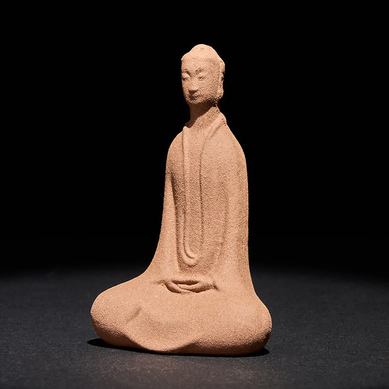 Nimara Ritual Sitting Buddha Prayering Ceramic Statue Zen Home Decoration 5*3*8.5cm