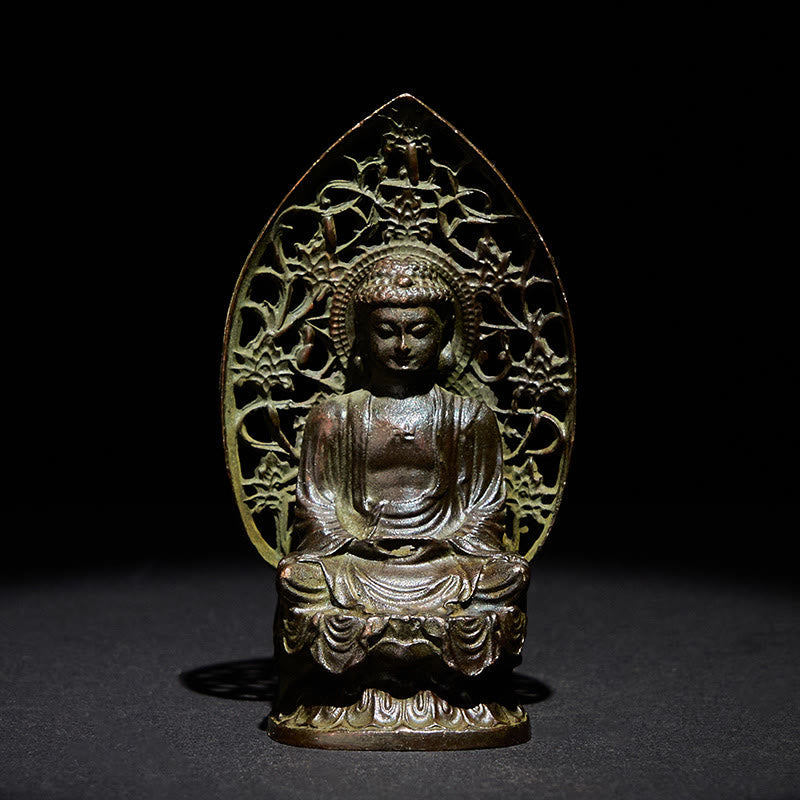 Nimara Ritual Tathagata Buddha Alloy Statue Zen Home Decoration 9*4.5 cm