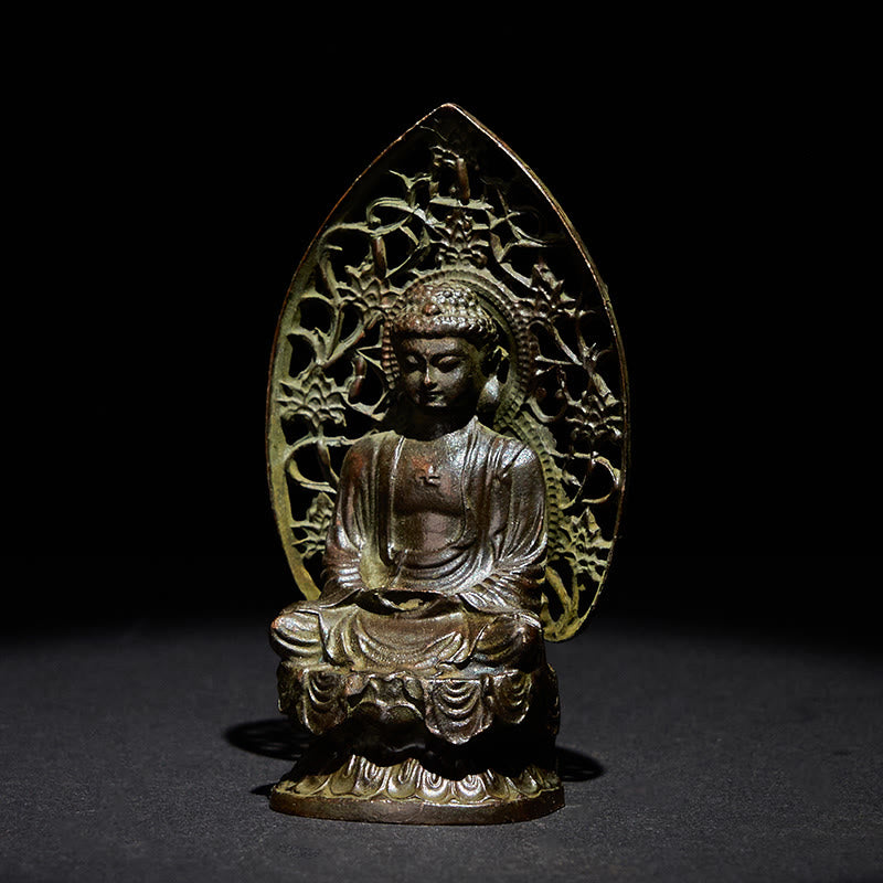 Nimara Ritual Tathagata Buddha Alloy Statue Zen Home Decoration 9*4.5 cm