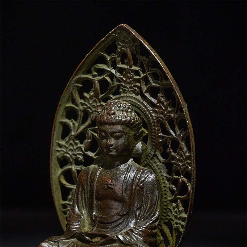 Nimara Ritual Tathagata Buddha Alloy Statue Zen Home Decoration 9*4.5 cm