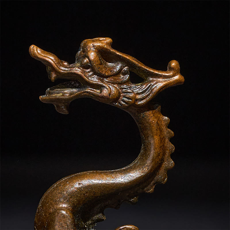 Nimara Ritual Mini Dragon Alloy Luck Protection Home Decoration 7.6*2.5*5.4 cm