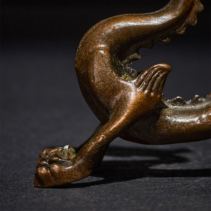 Nimara Ritual Mini Dragon Alloy Luck Protection Home Decoration 7.6*2.5*5.4 cm