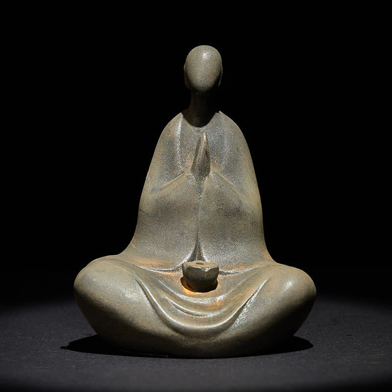 Nimara Ritual Handmade Formless Buddha Iron Powder Rust Cast Resin Statue Decoration 11.5*9*6.5 cm