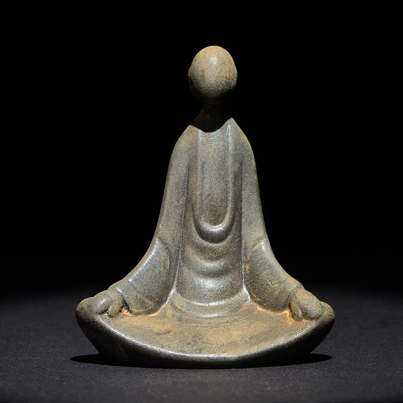 Nimara Ritual Handmade Sitting Formless Buddha Iron Powder Rust Cast Resin Statue Decoration