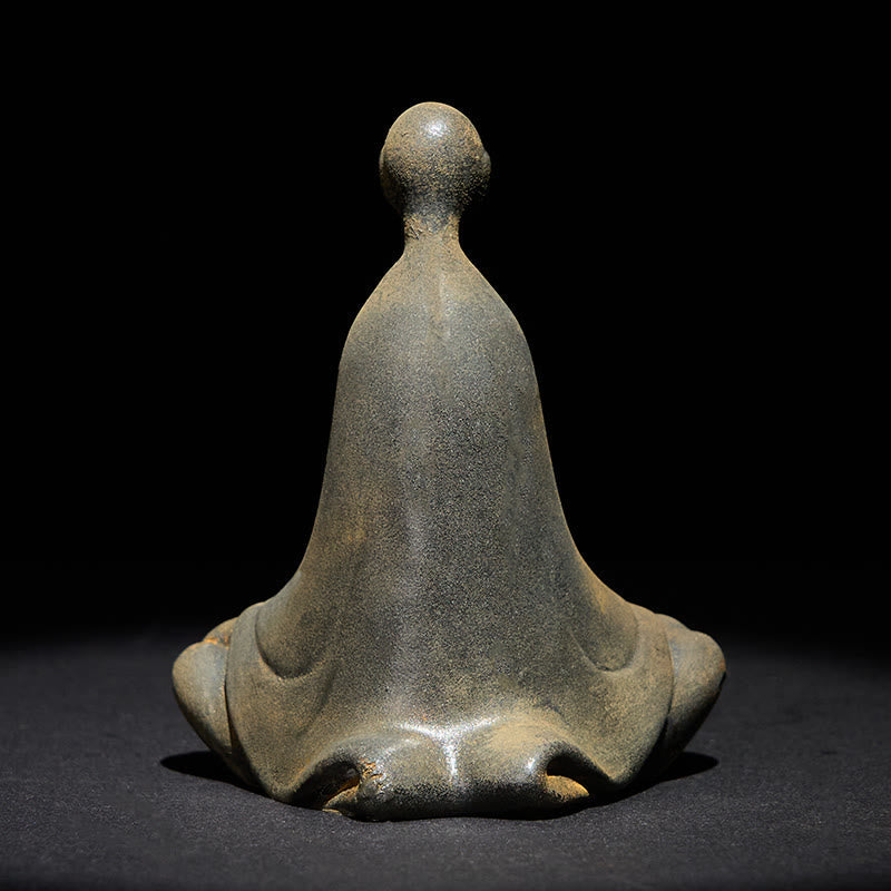 Nimara Ritual Handmade Sitting Formless Buddha Iron Powder Rust Cast Resin Statue Decoration