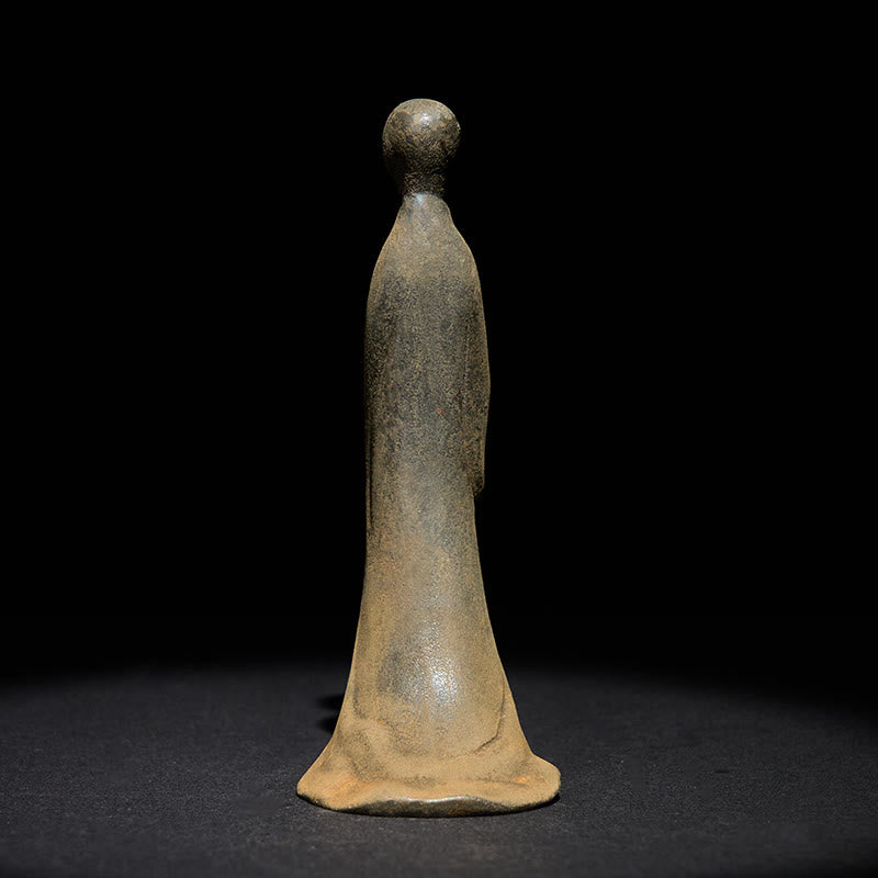 Nimara Ritual Handmade Standing Formless Buddha Iron Powder Rust Cast Resin Statue Decoration