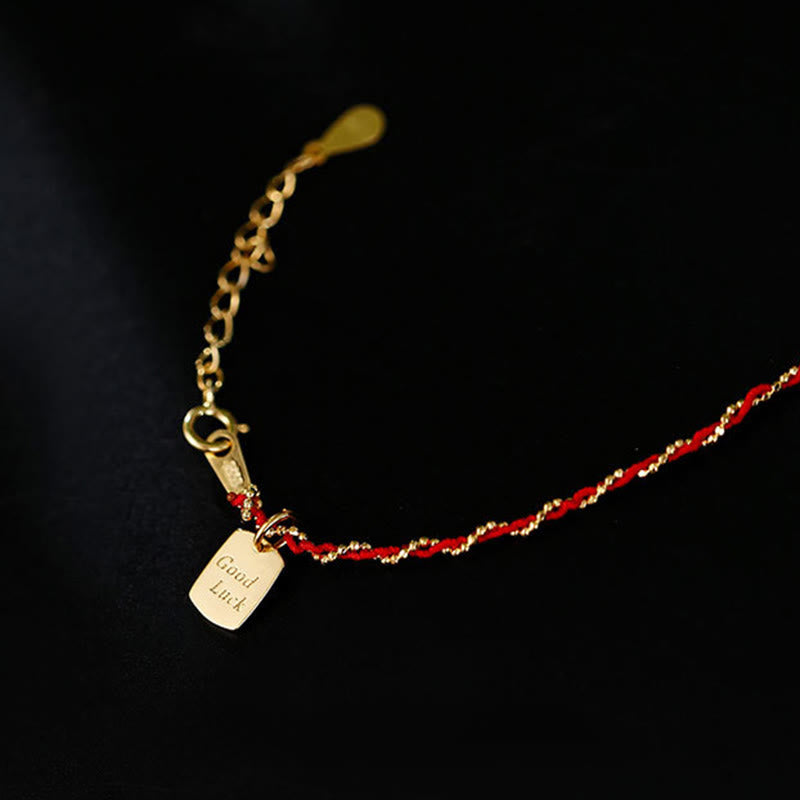 Nimara Ritual 925 Sterling Silver Red String Good Luck Bracelet