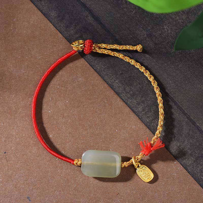 Nimara Ritual 925 Sterling Silver Hetian Jade Prosperity Bracelet