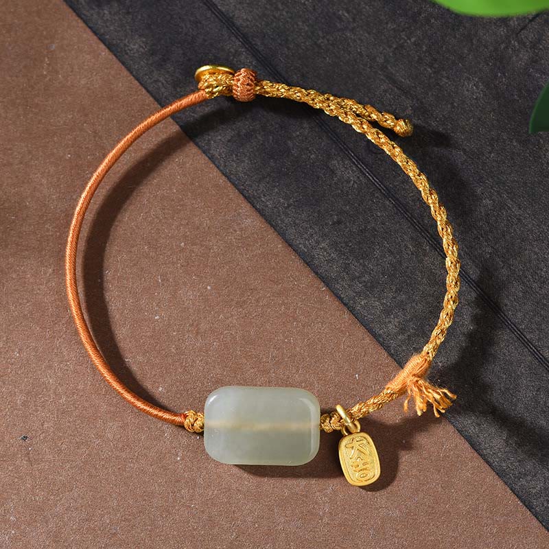 Nimara Ritual 925 Sterling Silver Hetian Jade Prosperity Bracelet