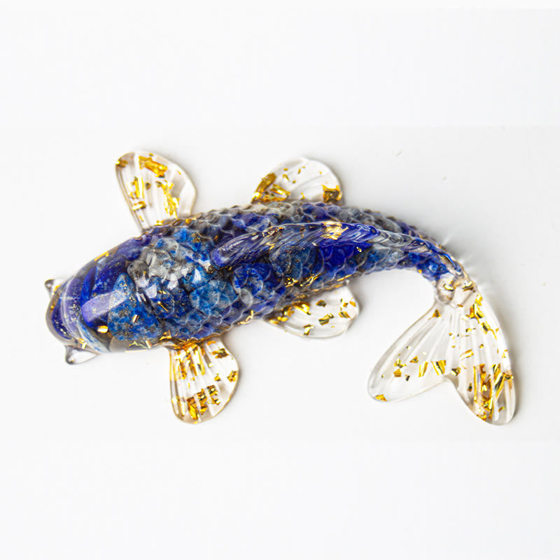 Nimara Ritual Koi Fish Crystal Chip Epoxy Resin Luck Decoration